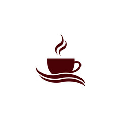 Coffee cup vector logo design illustration. Vector coffee shop template