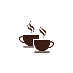 Coffee cup vector logo design illustration. Vector coffee shop template