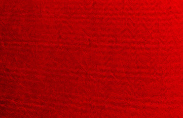 Wrinkled bright rich red silver fabric. Texture background for design