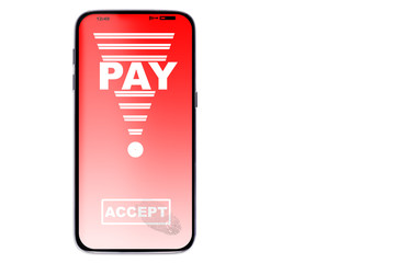 Obraz premium Payment by phone.