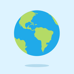 Planet Earth concept. Vector flat cartoon graphic design illustration