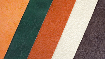Natural leather textures samples