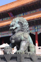 Lion de la Cité Interdite à Pékin, Chine