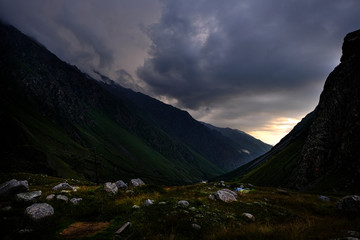 alpine camp morning