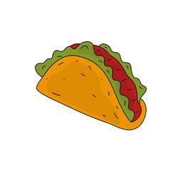 Taco Doodle Icon
