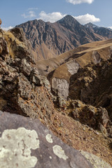mountains and rocks with a beautiful brown texture