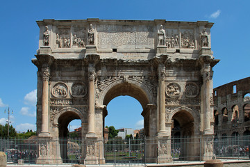 Fototapeta na wymiar Rome. Arch of Constantine. Architecture and landmark of Rome, Italy. Europe