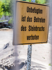 Steinbruchgelände