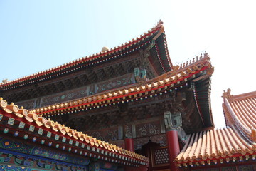 Fototapeta na wymiar Toit de la Cité interdite à Pékin, Chine