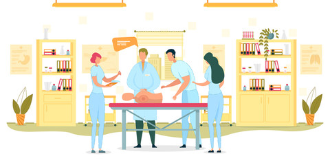 First Aid Training, Medical Help on Mannequin.