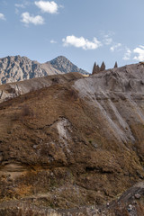 mountains and rocks with a beautiful brown texture