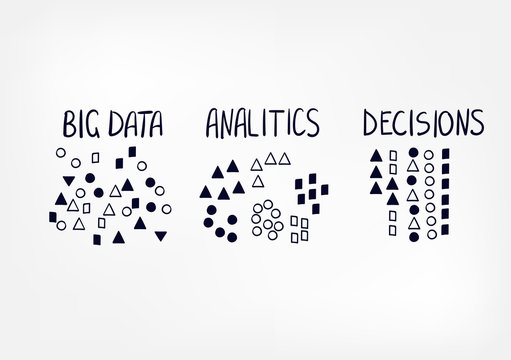 big data vector doodle lettering sketch tag cloud concept