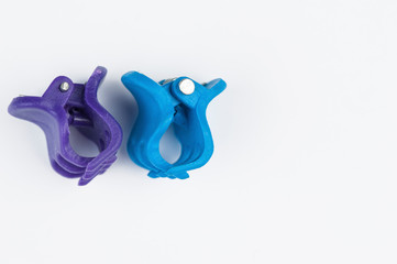 Hairpins isolated on white background.Copy space