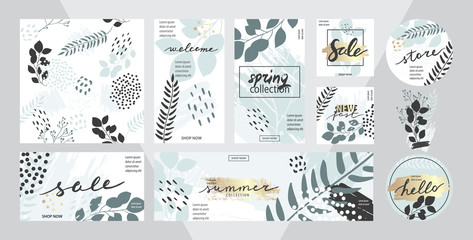 Template for wedding, advertising banners, invitations, posts, covers, business cards