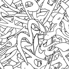 Fototapeta premium Seamless abstract texture. Black and white repeating background