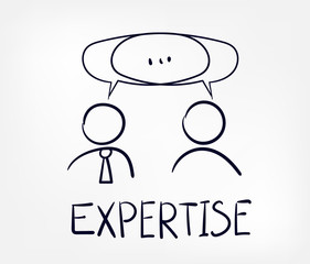 expertise concept line art sketch doodle isolated