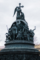 Obraz premium Veliky Novgorod city kremlin. Monument millenium of Russia