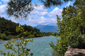 Fototapeta na wymiar Mountain river in Turkey, beautiful nature