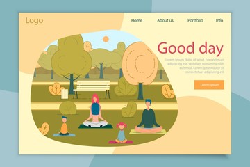 Good Day Yoga Morning Time for Family Landing Page