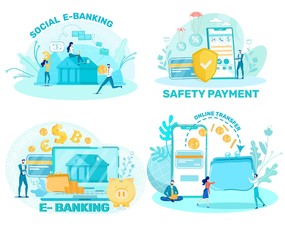Social E-banking and Fundraising for Charity Set.