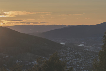 Drammen city view from Nordbykollen.