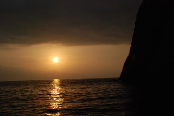 sunset over the sea