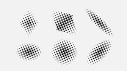 Set of halftone effects. Template for your design.
