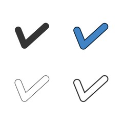 check mark icon vector illustration design