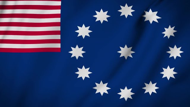 Easton city of Pennsylvania flag is waving 3D animation. Easton city of pennsylvania state flag waving in the wind. Easton city flag seamless loop animation. 4K