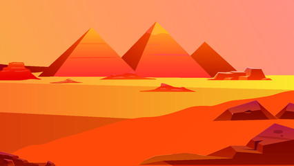 Pyramids of Egypt illustration