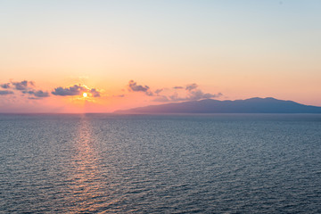 sunset over the sea