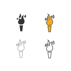 torch fire icon vector illustration design