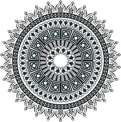 Mandala. Round form. Mehndi decoration.