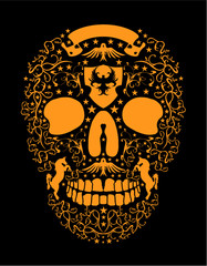 Skull graphic design vector art