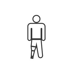 prostate leg vector illustration design