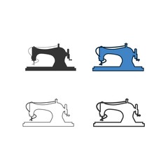 sewing machine tailor icon vector illustration design