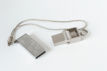usb flash drive on white background