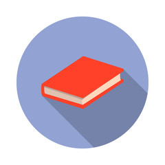 book flat long shadow icon. Simple color vector of Book illustration icons for ui and ux, website or mobile application