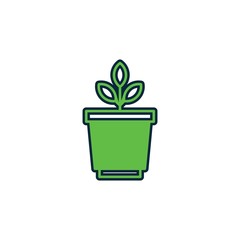 flower pot icon vector illustration design