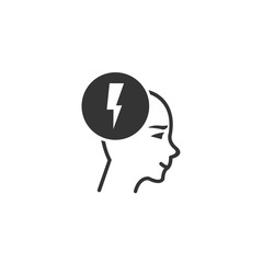 brain shock icon vector illustration design