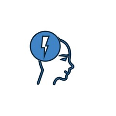 brain shock icon vector illustration design