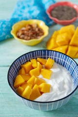 mango and greek yogurt bowl