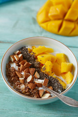mango and greek yogurt bowl