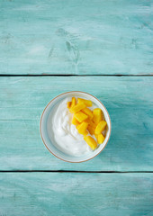 mango and greek yogurt bowl
