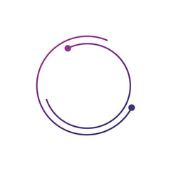 Futuristic circle interface. Stock vector illustration isolated on white background.