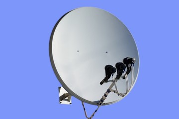satellite antenna on fasteners
