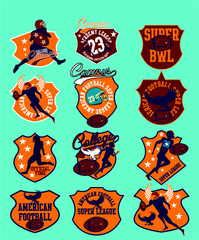 American college football print and embroidery graphic design vector art