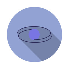 galaxy colored long shadow icon. Simple color vector of space icons for ui and ux, website or mobile application