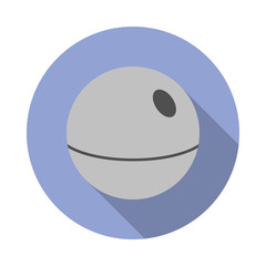 planet colored long shadow icon. Simple color vector of space icons for ui and ux, website or mobile application