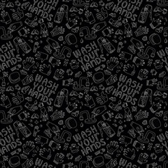 Wash your hands seamless pattern